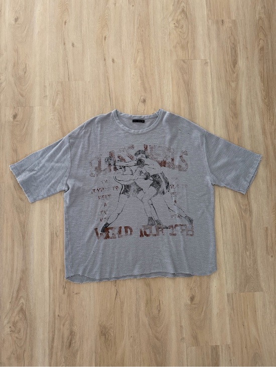 Zara Other - Zara Men's Raw Hem Grey Boxing T-Shirt, Size XL